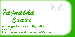 hajnalka csabi business card