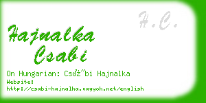 hajnalka csabi business card